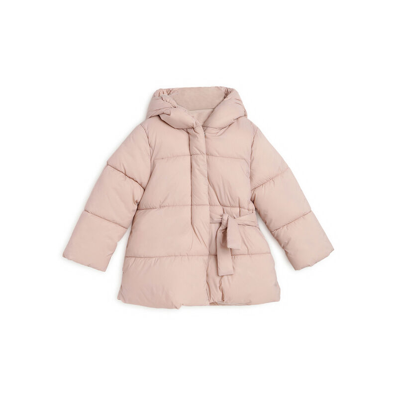 Girls Light Pink Solid Jacket image number 0